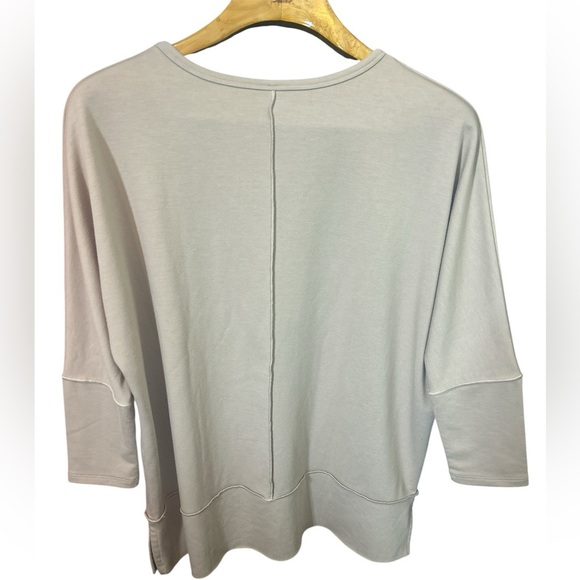 SPANX Sweatshirt Tan Perfect Length 3/4 Dolman Sleeve Top Womens Size S Neutral - Picture 3 of 10
